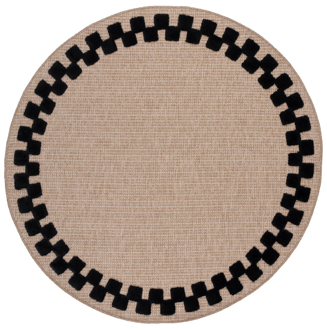 Safavieh Clayton 6'-7" x 6'-7" Rug in Natural / Black