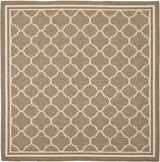Safavieh Courtyard 6'-7" x 6'-7" Rug in Brown / Bone