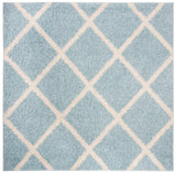 Safavieh New York Shag 6'-7" x 6'-7" Rug in Blue / Ivory