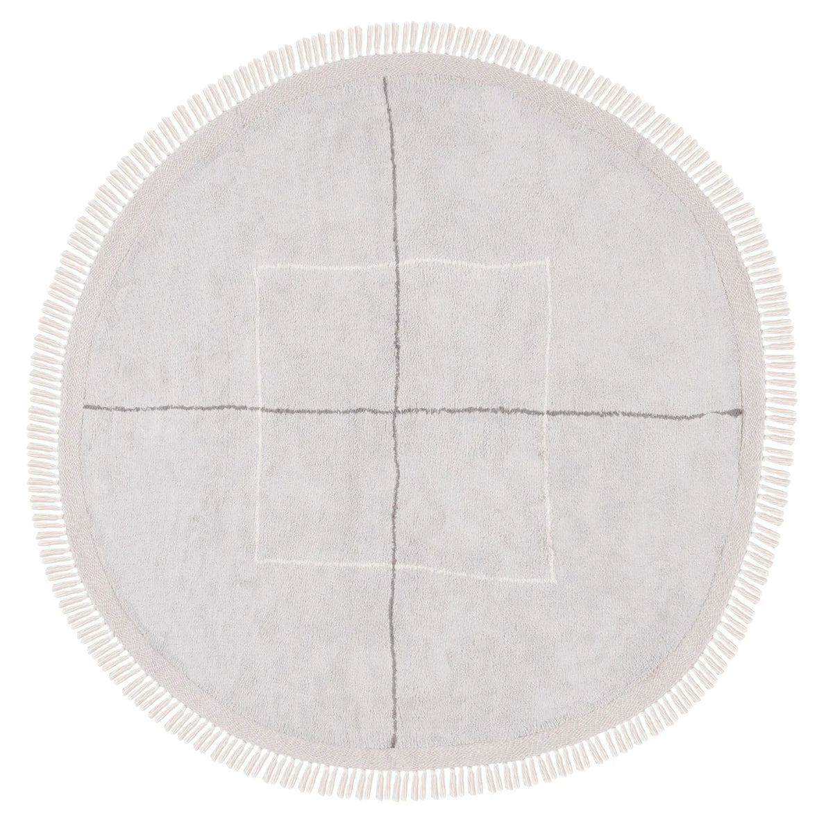 Safavieh Easy Care 6'-0" x 6'-0" Rug in Grey / Ivory