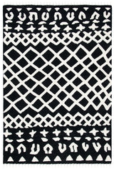 Safavieh Casablanca 4'-0" x 6'-0" Rug in Black / Ivory