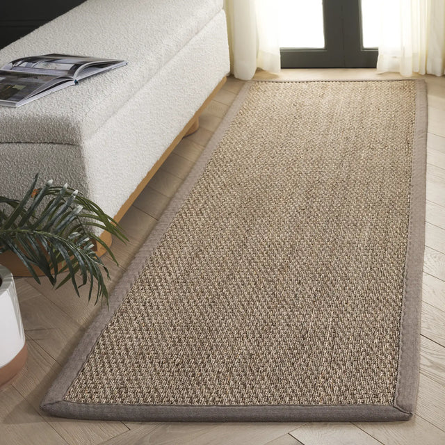 Safavieh Natural Fiber 2'-6" x 8'-0" Rug in Natural / Grey