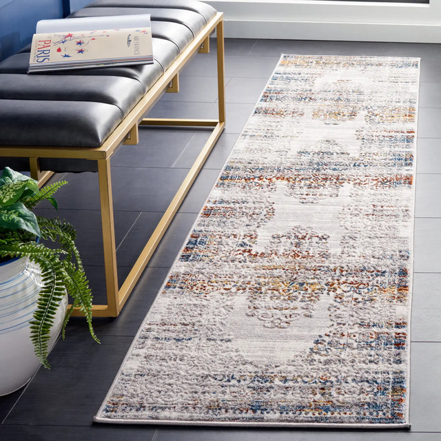 Safavieh Amelia 2'-0" x 8'-0" Rug in Grey / Blue Gold