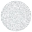 Safavieh Braided 3'-0" x 3'-0" Rug in Silver / Ivory