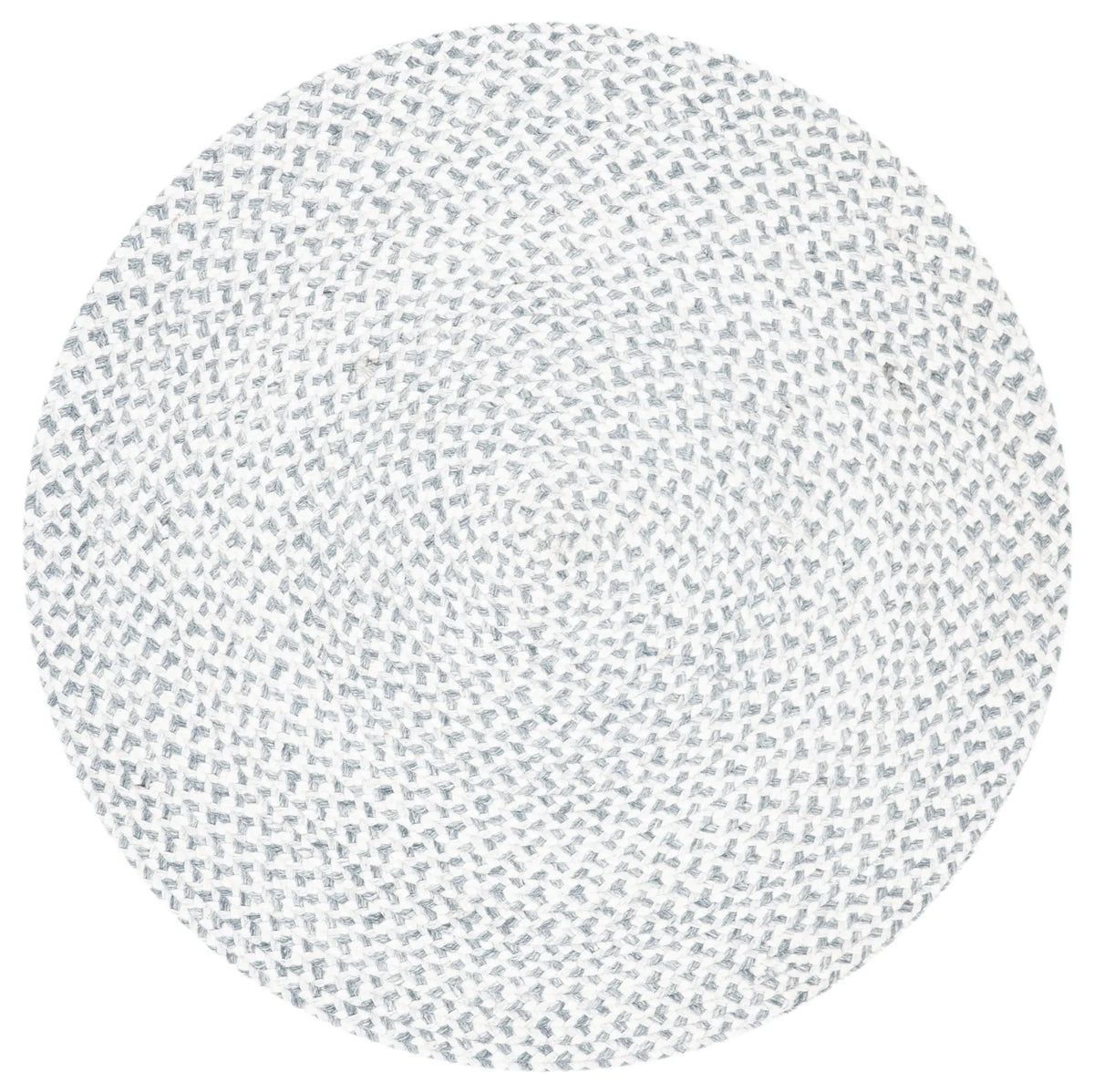 Safavieh Braided 3'-0" x 3'-0" Rug in Silver / Ivory