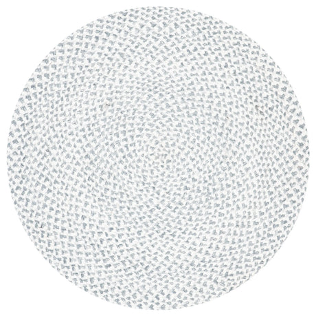 Safavieh Braided 3'-0" x 3'-0" Rug in Silver / Ivory