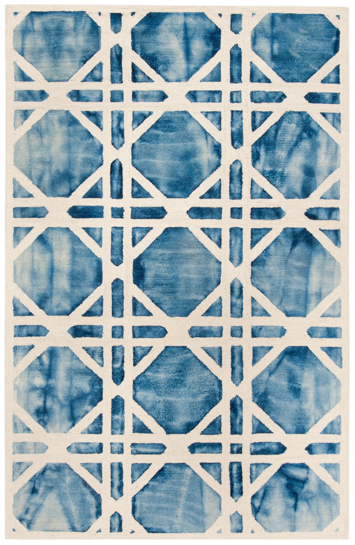 Safavieh Dip Dye 4'-0" x 6'-0" Rug in Ivory / Blue