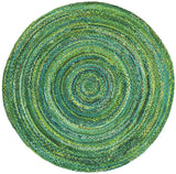 Safavieh Braided 5'-0" x 5'-0" Rug in Green