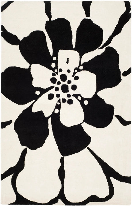 Safavieh Soho 3'-6" x 5'-6" Rug in Black / White