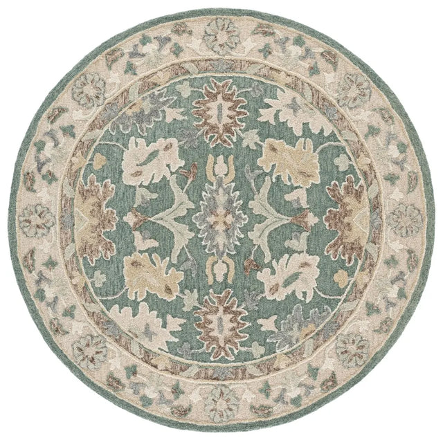Safavieh Ebony 6'-0" x 6'-0" Rug in Green / Beige