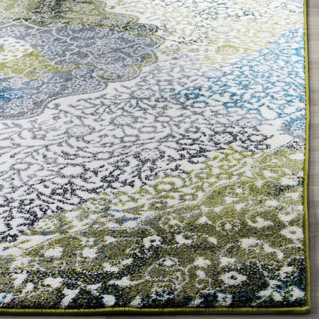 Safavieh Watercolor 4'-0" x 6'-0" Rug in Ivory / Peacock Blue