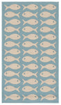 Safavieh Courtyard 2'-0" x 3'-7" Rug in Aqua / Beige