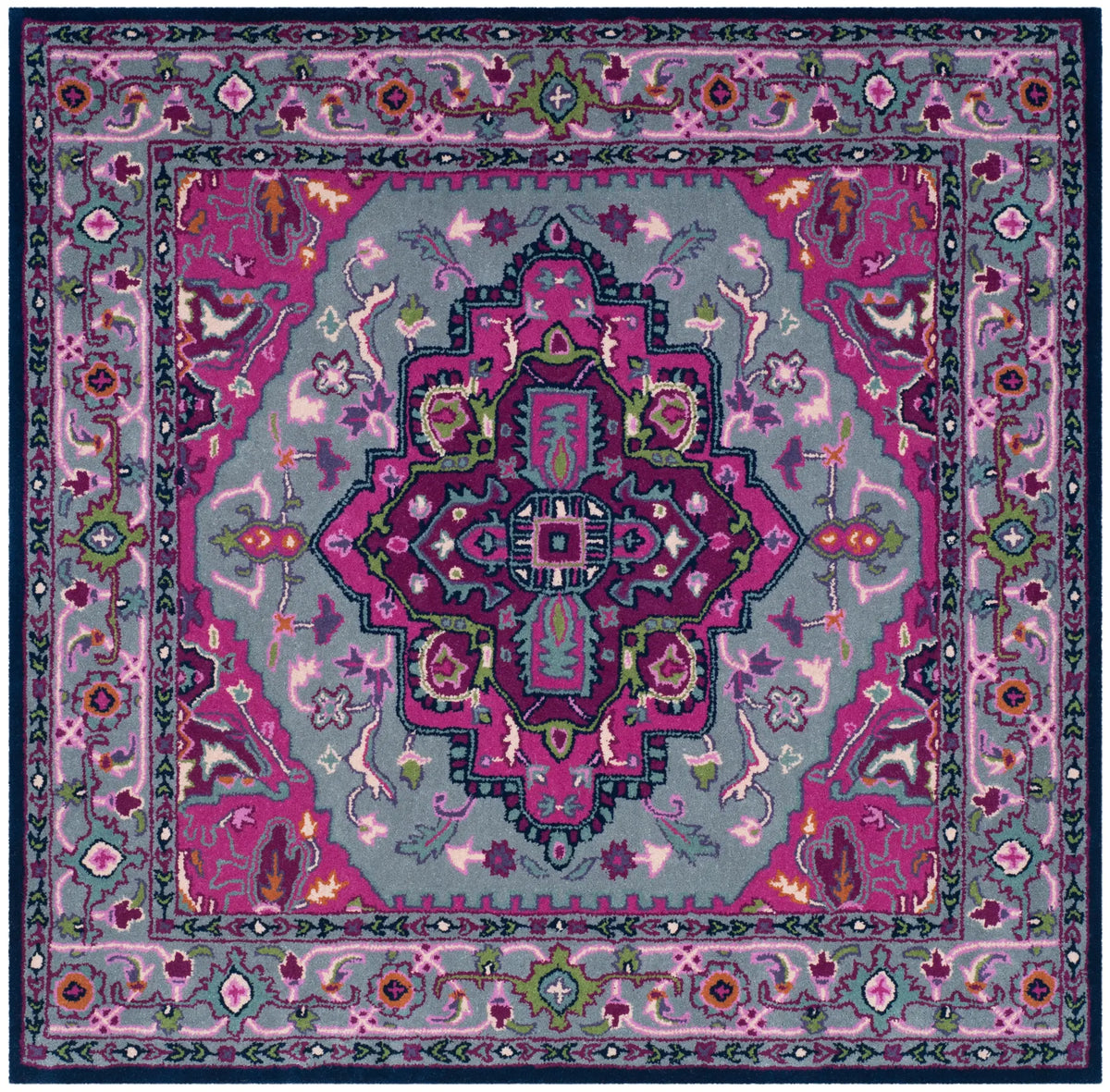 Safavieh Bellagio 5'-0" x 5'-0" Rug in Grey / Pink