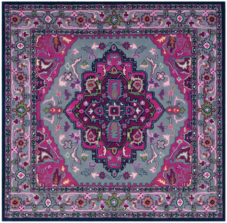 Safavieh Bellagio 5'-0" x 5'-0" Rug in Grey / Pink