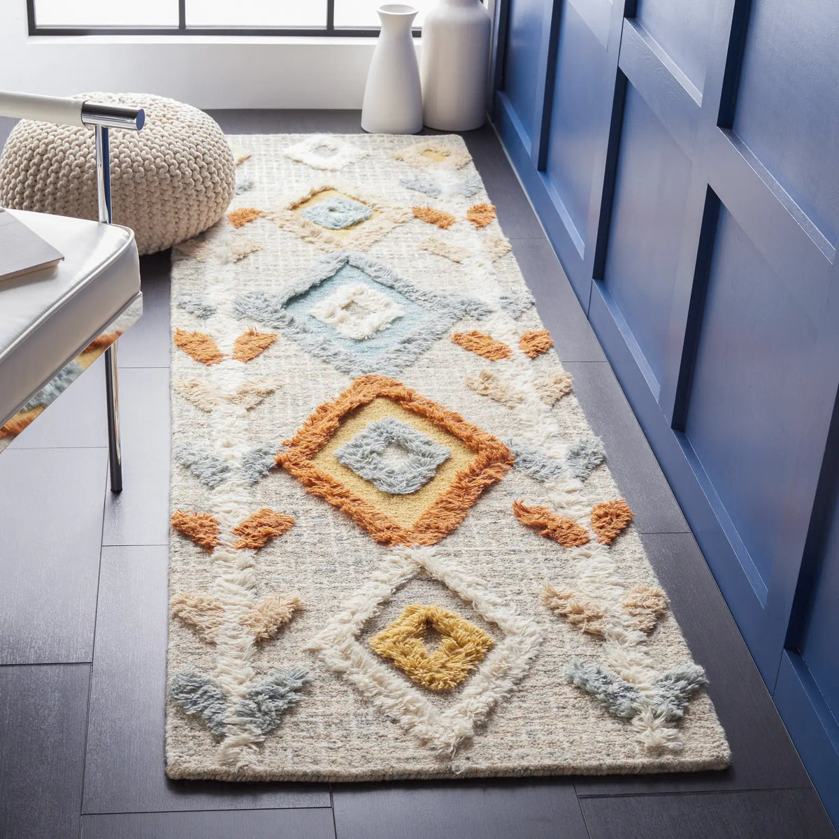 Safavieh Kenya 2'-3" x 8'-0" Rug in Grey / Blue