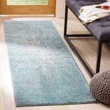 Safavieh Evoke 2'-2" x 11'-0" Rug in Aqua / Ivory