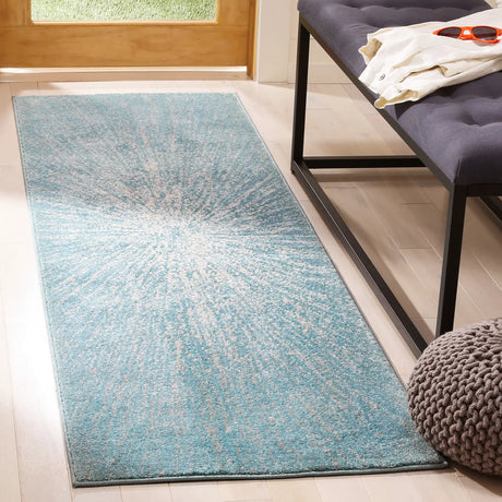 Safavieh Evoke 2'-2" x 11'-0" Rug in Aqua / Ivory