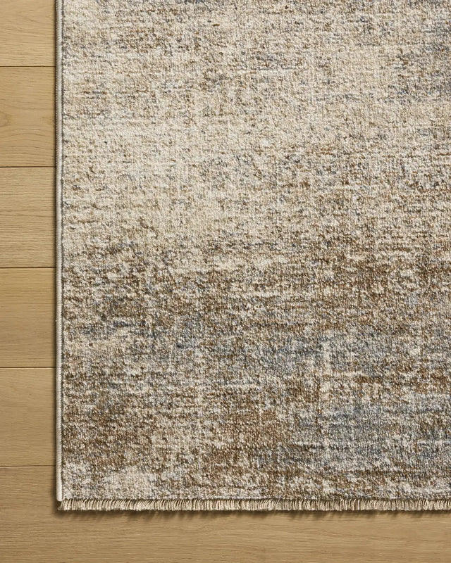 Loloi Winston WIT-02 Sky / Earth Rug - corner on wood