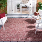 Safavieh Courtyard 8'-0" x 11'-0" Rug in Red / Beige