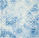 Safavieh Dip Dye 7'-0" x 7'-0" Rug in Blue / Ivory