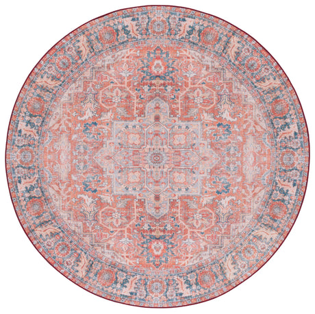 Safavieh Tucson 6'-0" x 6'-0" Rug in Rust / Navy