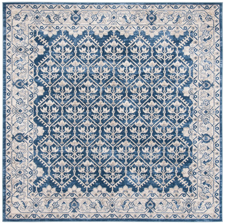 Safavieh Brentwood 6'-7" x 6'-7" Rug in Navy / Light Grey