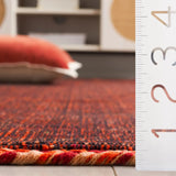 Safavieh Montauk 4'-0" x 6'-0" Rug in Orange / Black