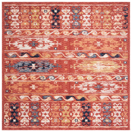 Safavieh Charleston 6'-7" x 6'-7" Rug in Rust / Ivory
