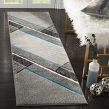 Safavieh Hollywood 2'-3" x 10'-0" Rug in Grey / Teal