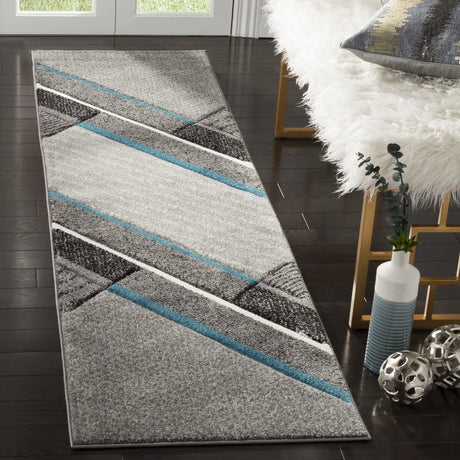 Safavieh Hollywood 2'-3" x 10'-0" Rug in Grey / Teal