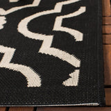 Safavieh Courtyard 4'-0" x 5'-7" Rug in Black / Beige