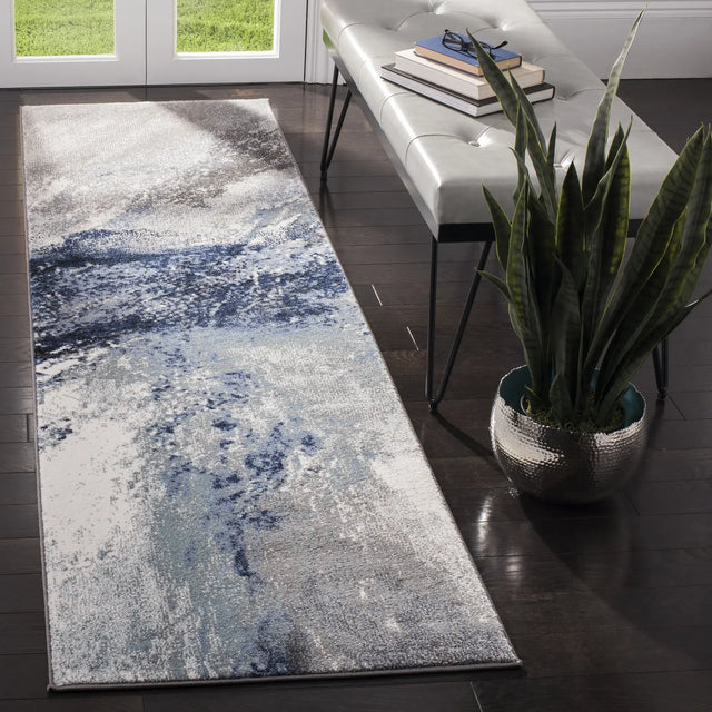 Safavieh Galaxy 2'-3" x 10'-0" Rug in Blue / Grey