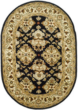 Safavieh Heritage 4'-6" x 6'-6" Rug in Black / Ivory