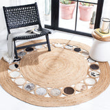 Safavieh Natural Fiber 5'-0" x 5'-0" Rug in Beige / Silver