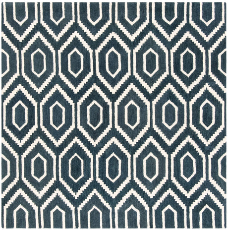 Safavieh Himalaya 6'-0" x 6'-0" Rug in Navy / Ivory