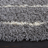 Safavieh Venus Shag 600 6'-7" x 6'-7" Rug in Grey / Ivory