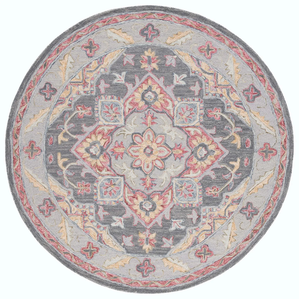 Safavieh Metro 6'-0" x 6'-0" Rug in Grey / Rust