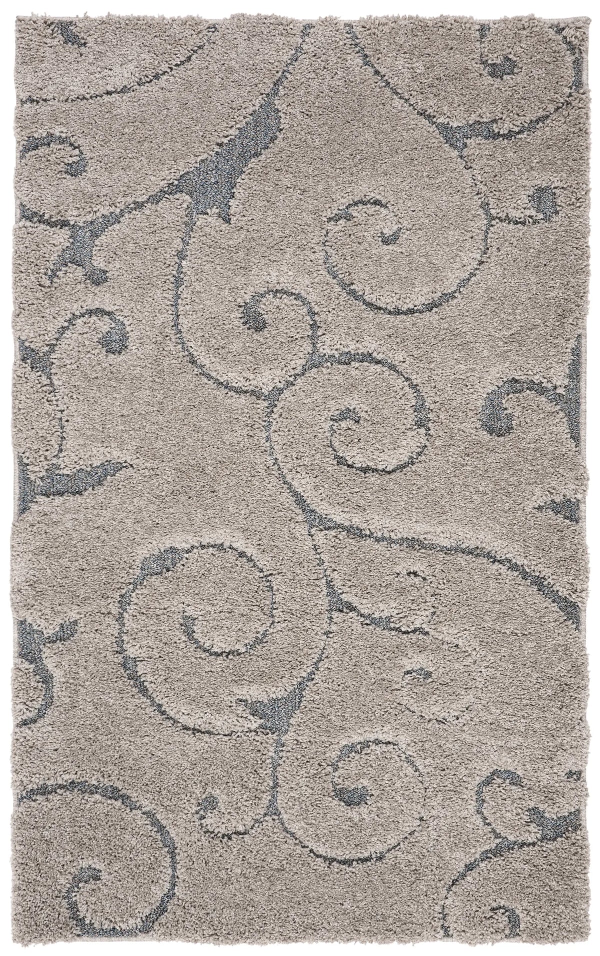 Safavieh Florida Shag 3'-3" x 5'-3" Rug in Grey / Light Blue