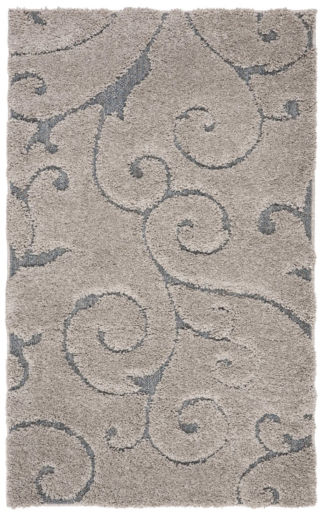 Safavieh Florida Shag 3'-3" x 5'-3" Rug in Grey / Light Blue