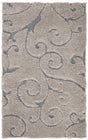 Safavieh Florida Shag 3'-3" x 5'-3" Rug in Grey / Light Blue