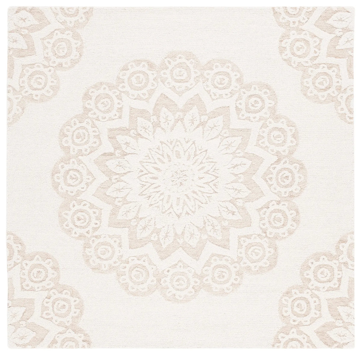 Safavieh Blossom 6'-0" x 6'-0" Rug in Ivory / Light Brown