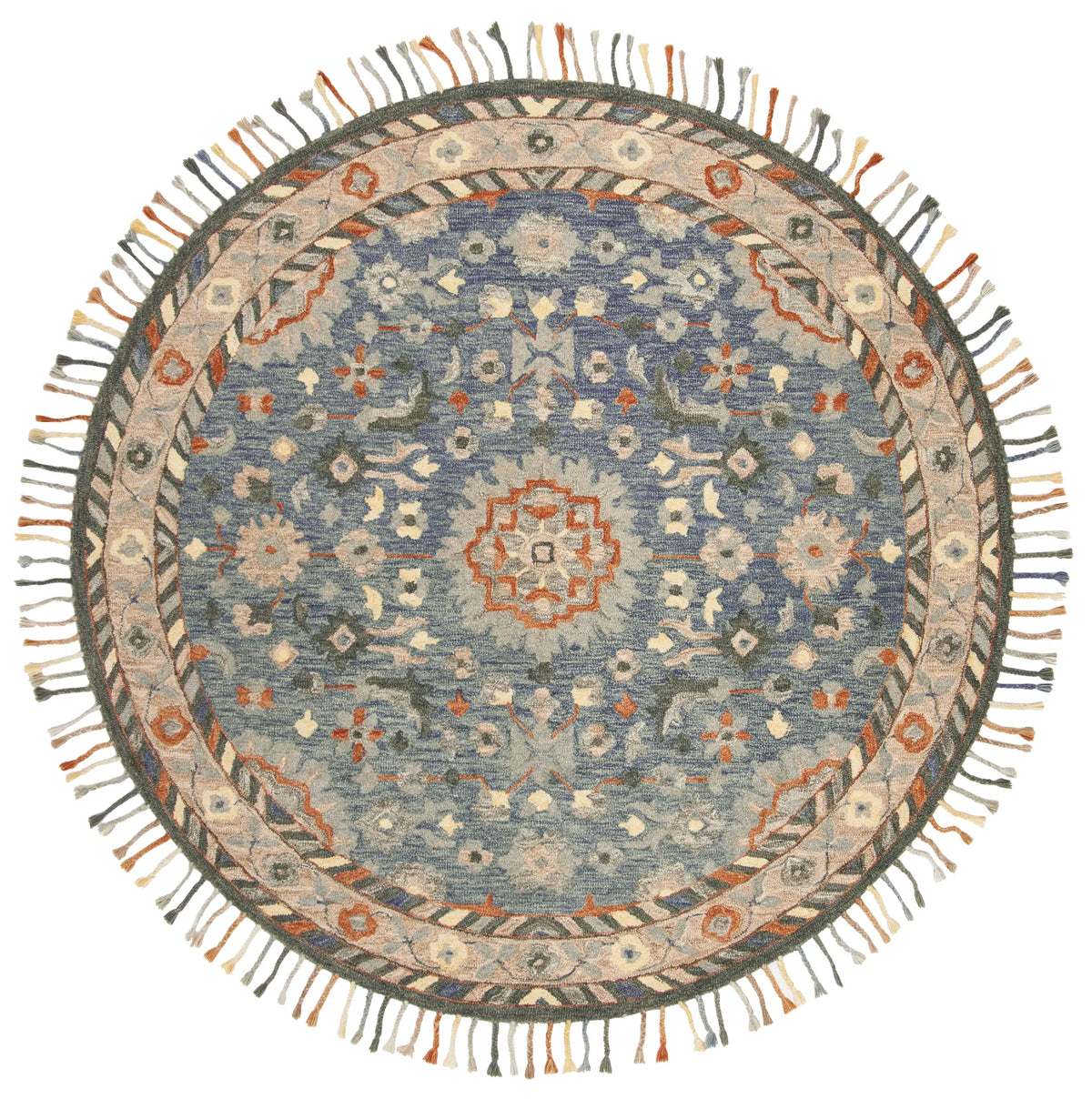 Safavieh Aspen 7'-0" x 7'-0" Rug in Blue / Rust