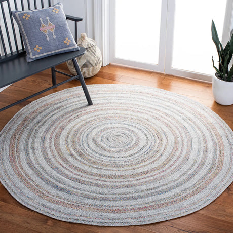 Safavieh Cape Cod 5'-0" x 5'-0" Rug in Grey / Pink