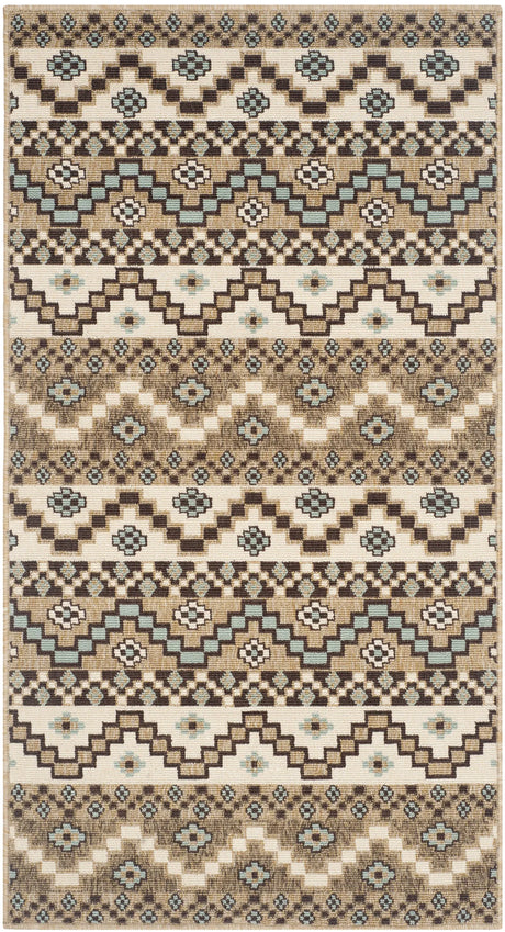 Safavieh Veranda 2'-7" x 5'-0" Rug in Creme / Brown