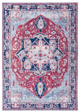 Safavieh Tucson 4'-0" x 6'-0" Rug in Red / Navy