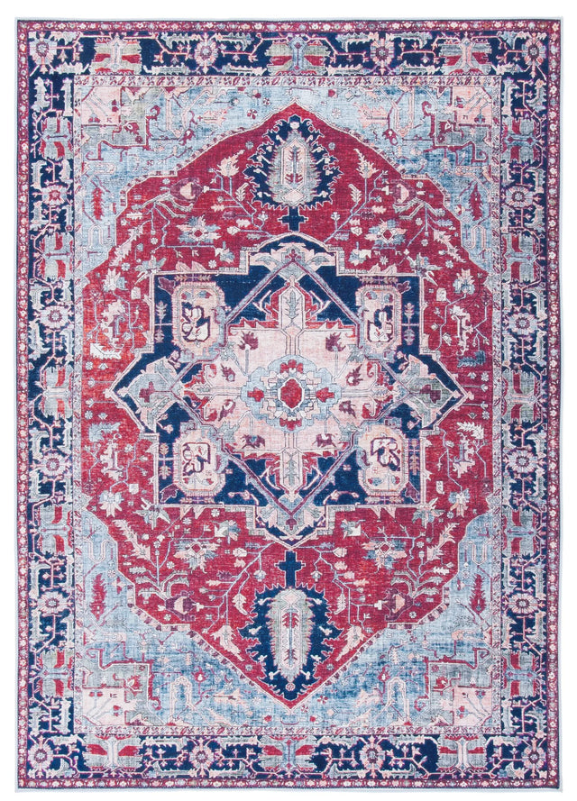 Safavieh Tucson 4'-0" x 6'-0" Rug in Red / Navy
