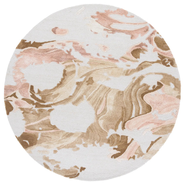 Safavieh Fifth Avenue 6'-0" x 6'-0" Rug in Beige / Rust