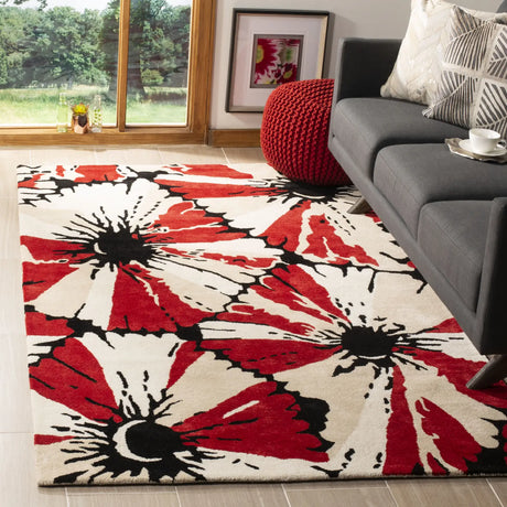 Safavieh Soho 3'-6" x 5'-6" Rug in Black / Red