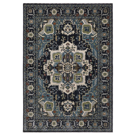 Oriental Weavers Sphinx ELIANA ELI09 Blue Medallion Rugs - main flat