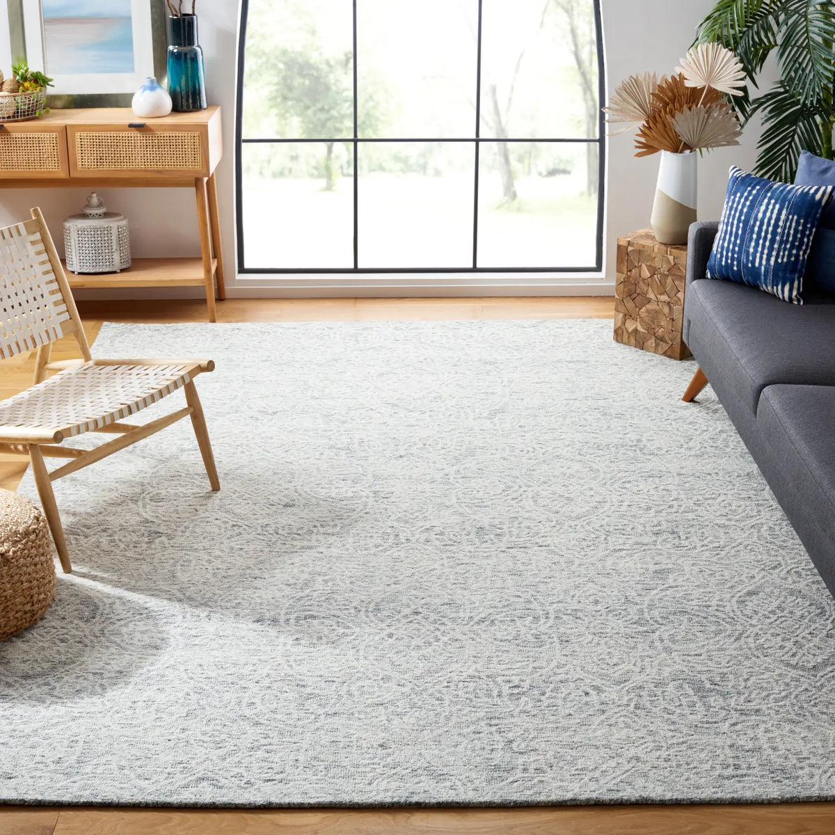 Safavieh Metro 10'-0" x 14'-0" Rug in Dark Grey / Ivory